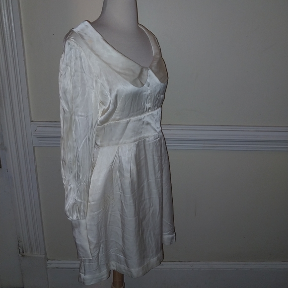 Trashy Diva cream satin Wednesday dress - Picture 3 of 6